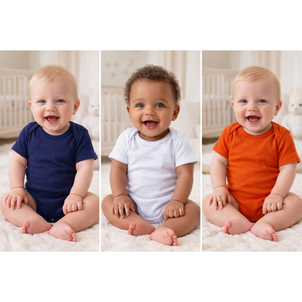 Kit Body Verão Menino Bebê Manga Curta KIT 2 - KIT 3 - KIT 4 PEÇAS - Direto Da Fábrica