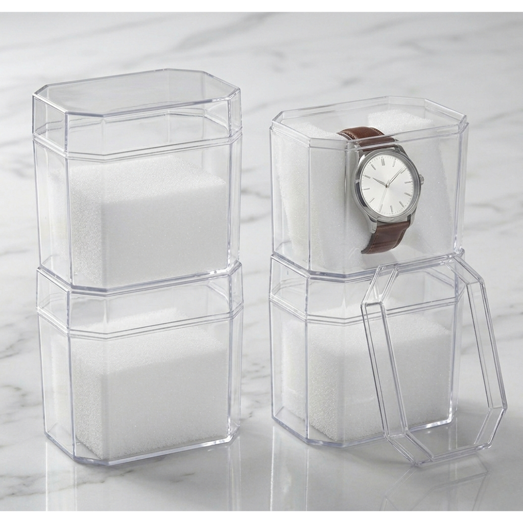 Kit 20 Caixa Caixinha Estojo Acrílico Transparente Almofada Para Relógio Brinde Lembrancinha Atacado em Oferta na Shopee