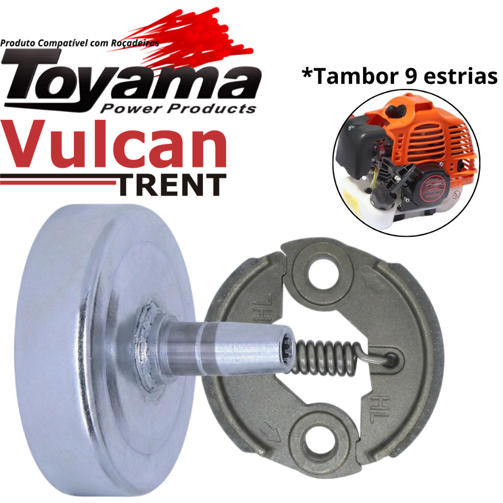 Embreagem + Tambor Roçadeiras Importadas Toyama Tekna Vulcan 43/52cc