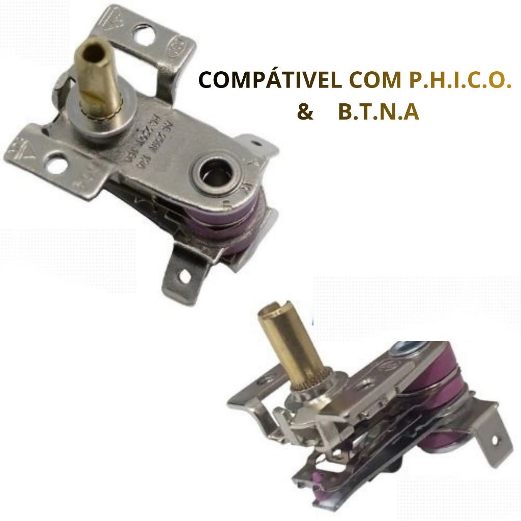 10 Termostato Forno KST220 250V 16A 50ºC a 250ºC Compatível Electrolux, Brastemp, Philco e outras marcas.