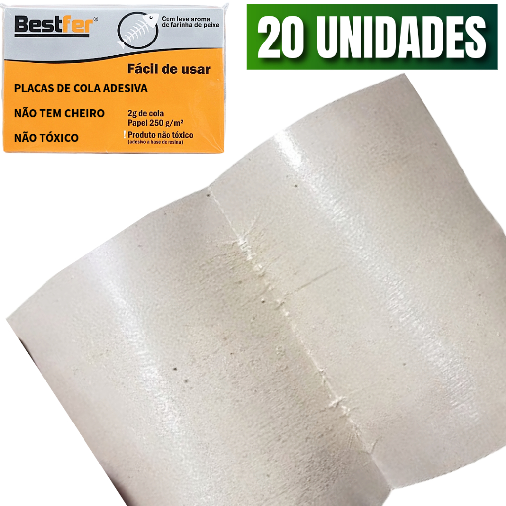 Kit 20un Cola Pega Mosca Adesiva em Oferta na Shopee