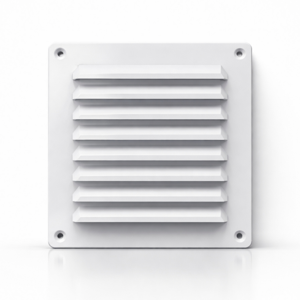 Grade Ventilacao 15x15 Cm Branca Quadrada Plástico Banheiro Cozinha Motorhome Com Parafuso Buchas