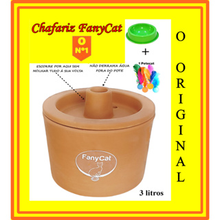 Bebedouro Fonte Gatos Cerâmica 3 Litros Chafariz - Luxo em Oferta na Shopee
