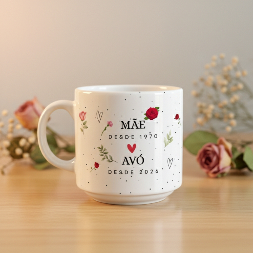 Xícara 180ml Personalizada | Xícara para Chá Pequena | Presente Personalizado com Foto