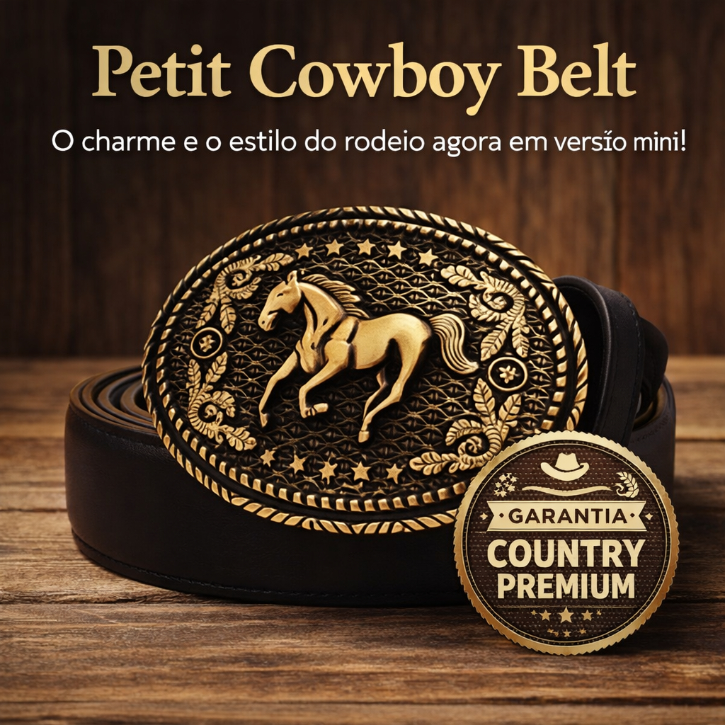 Cinto Fivela Country infantil Para Menino e Menina Rodeio Festa Junina Peão Sertanejo Unissex Ajustavel