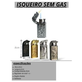 🔥 Isqueiro Maçarico Dupla Chama Recarregável (Sem Gás) capa