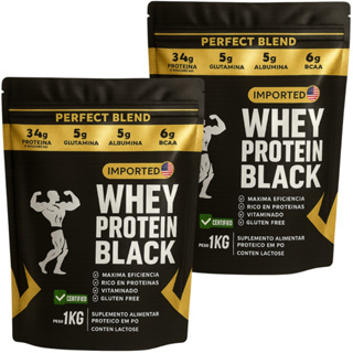 Whey Protein Isolado Protein Black Blend 34 - 2Kg em Oferta na Shopee