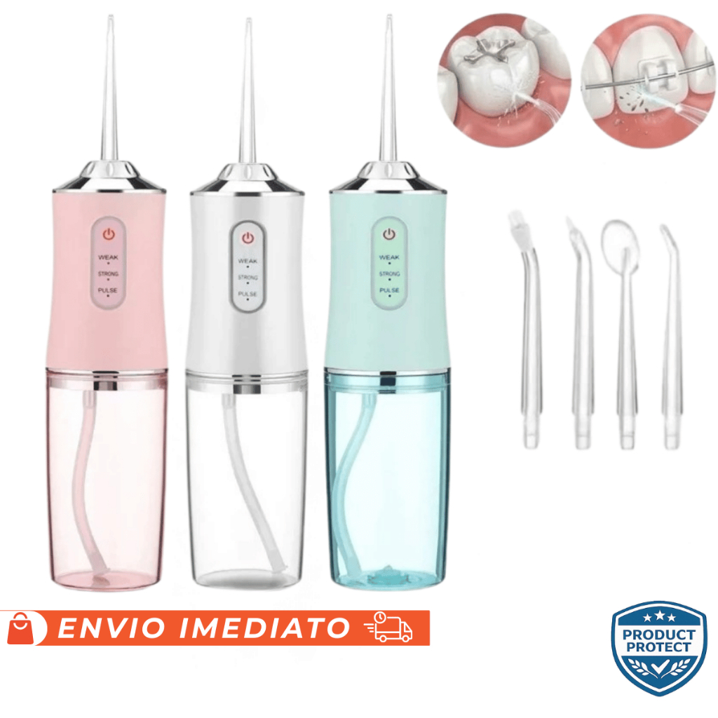 Irrigador Dental Recarregável Higiene Oral Jato Potente