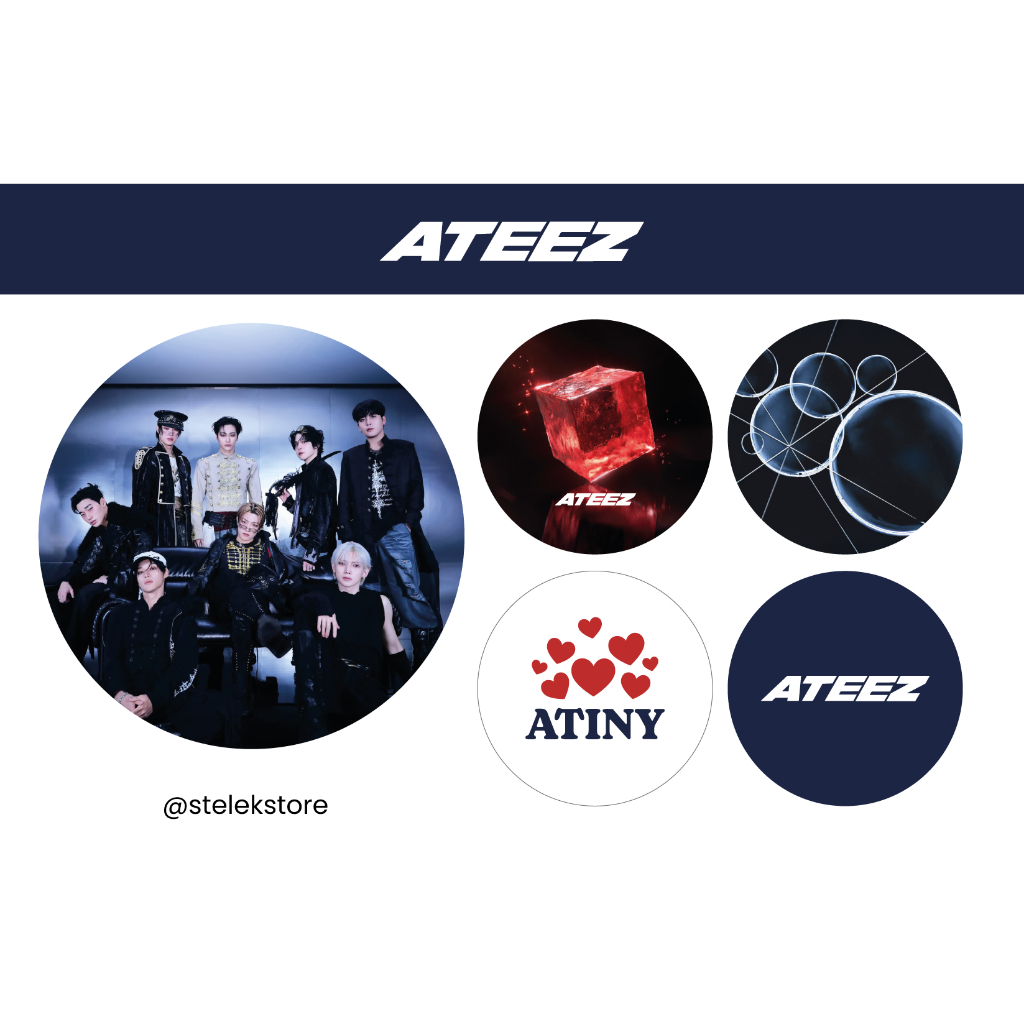 Kit Bottons ATEEZ - KPOP IDOL - Broche - Pin - Fanmade