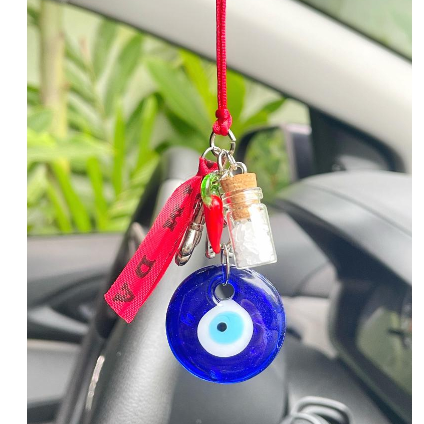Olho Grego Patuá Amuleto Protetor Carro para Pendurar no Retrovisor Carro