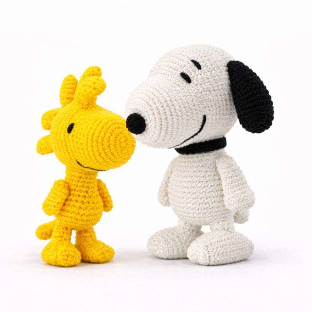 Kit Amigurumi Peanuts Snoopy & Woodstock Círculo