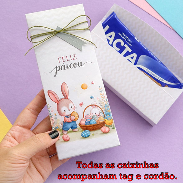 5/10/20/30/40 CAIXA PORTA BARRA DE CHOCOLATE PÁSCOA - CRISTÃ RELIGIOSA - CAIXINHA PÁSCOA ARTESANAL em Oferta na Shopee