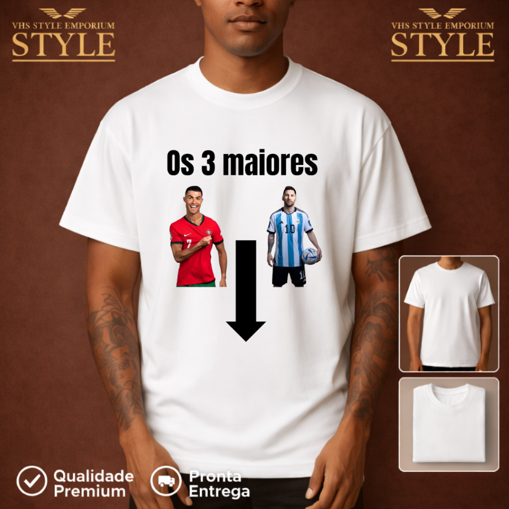👕 Camiseta Os 3 Maiores do TikTok 🔥 | Estilo Street Imbatível 🎭|Conforto Premium presente Zueira💯