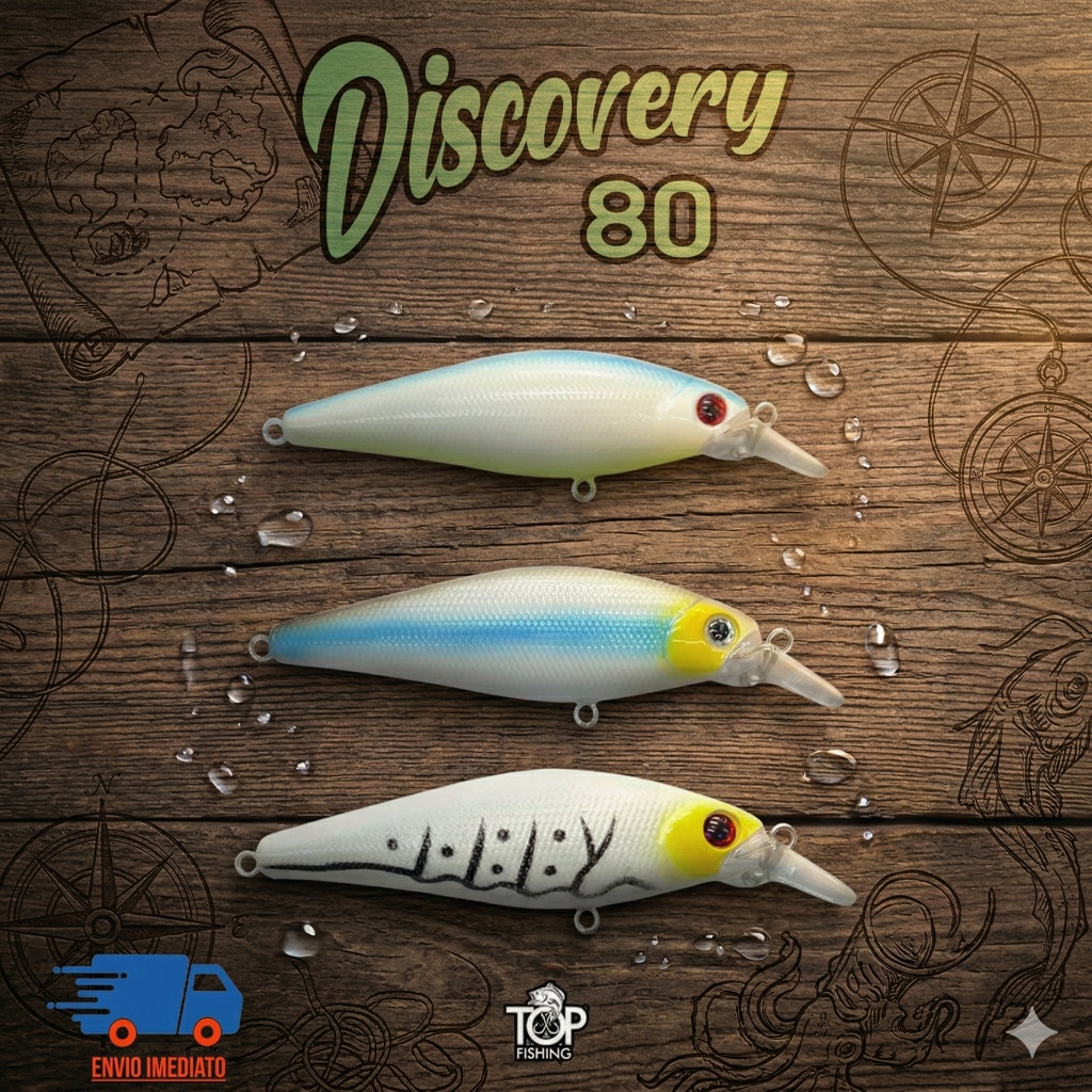 Kit Com 3 Iscas Artificias Importadas TF Meia Água 8 cm e 10,5 gr Estilo Inna 70 Pro