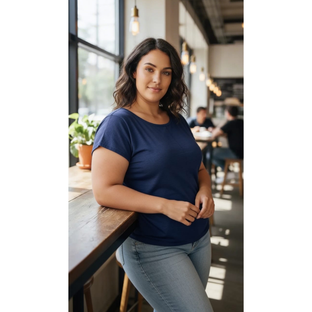 Kit 3 Blusas Blusinhas Femininas Plus Size Tamanhos Grandes Manga Japonesa  Gola Canoa  Cores Lisas em Oferta na Shopee