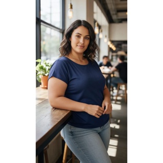 Kit 3 Blusas Blusinhas Femininas Plus Size Tamanhos Grandes Manga Japonesa  Gola Canoa  Cores Lisas em Oferta na Shopee