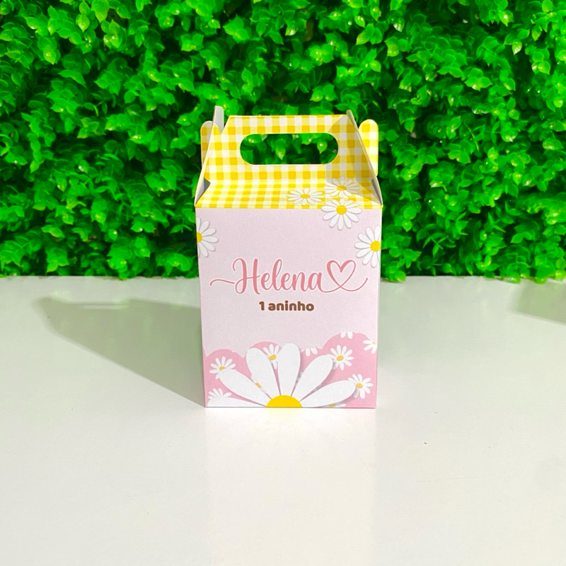Até 30un Caixinhas Surpresa Maletinha Lembrancinha Personalizada Margaridas