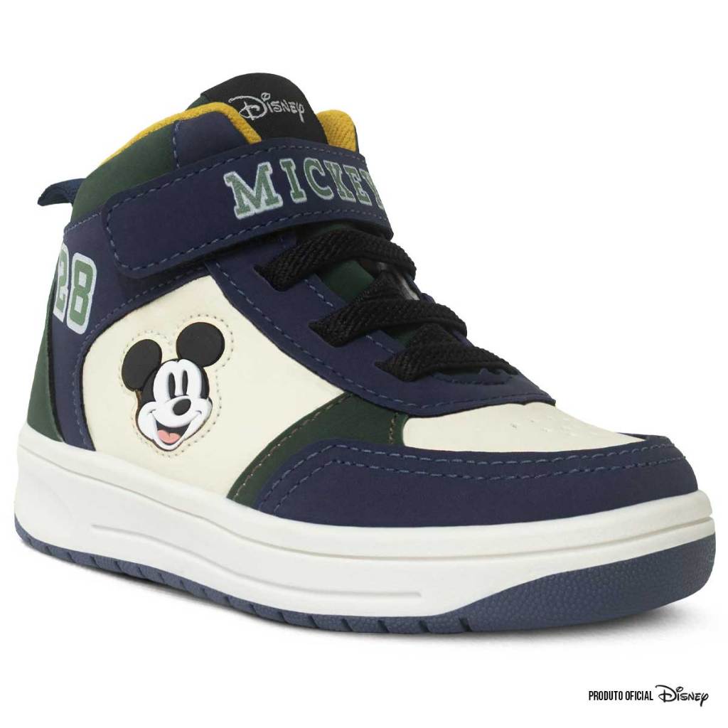 Tênis Cano Alto Mickey Infantil 22ao27 Menino Disney Original 11.154i