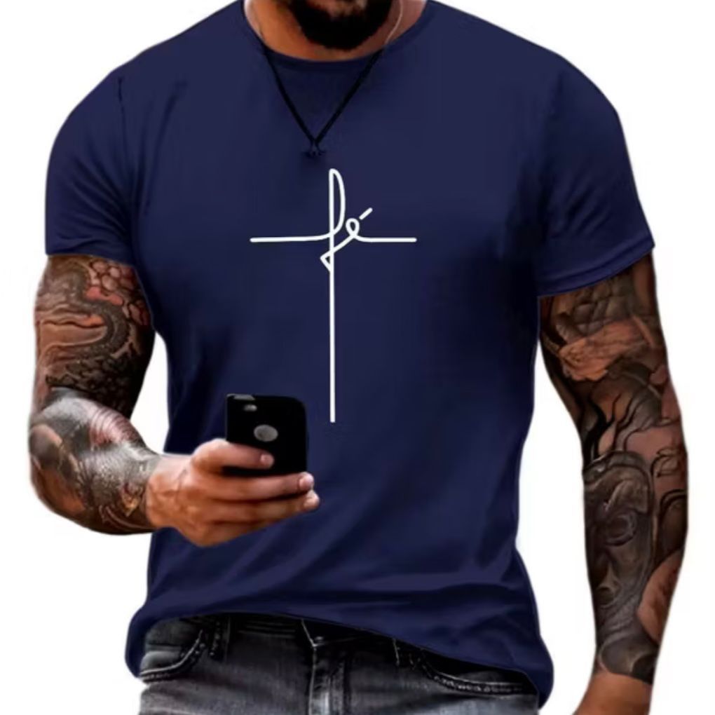 CAMISETA MASCULINA EVANGÉLICA FÉ PROMOÇÃO CAMISA 100% ALGODÃO DIA A DIA CASUAL PREMIUM