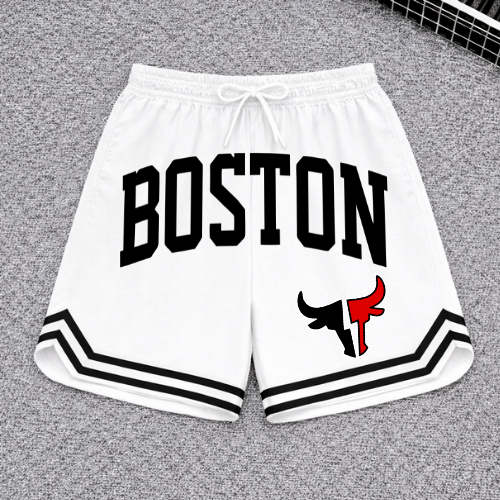 Shorts Masculino Boston Basquete Dry Fit Academia Corrida Treino Bolso Leve Confortável COD801