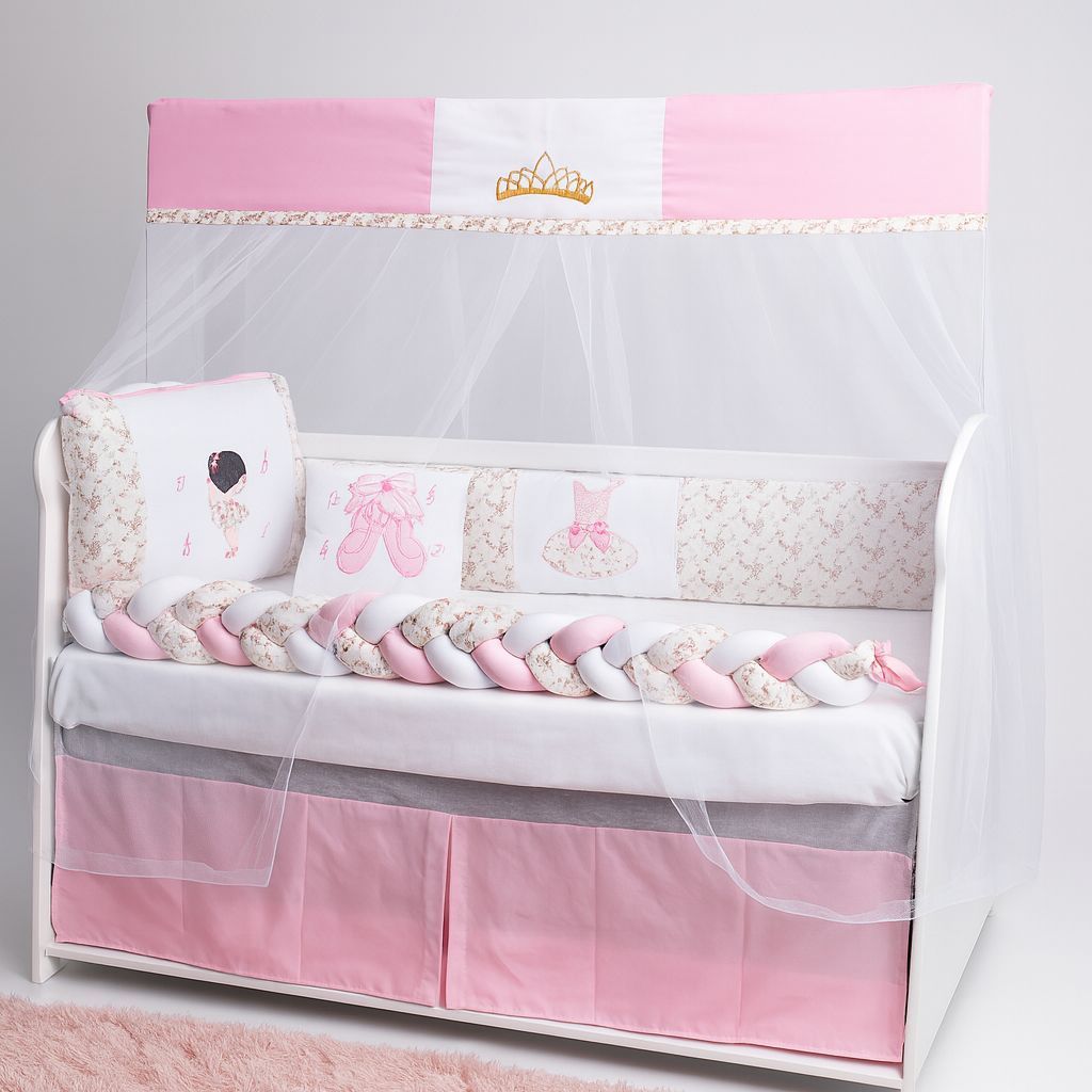 Kit Protetor Berço Americano Trança Completo para Bebê Menino Menina 6 Peças Confortável Seguro em Oferta na Shopee