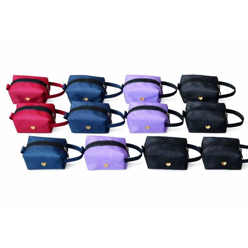 Kit 10 Bolsinha feminina para revenda ou uso pessoal/multiuso/porta moedas/compacta/zíper e detalhe coração