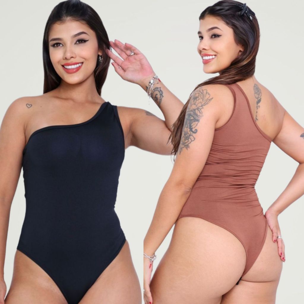 Body Feminino Mula Manca Um Ombro Só Forrado Moda Blogueira Tendência Elegante em Oferta na Shopee