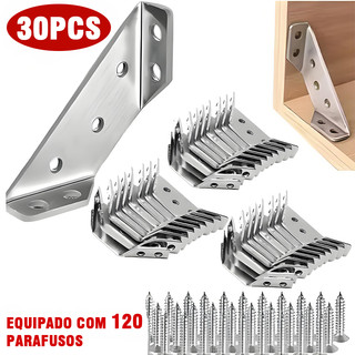 Kit Conector de Canto Aço Inoxidável Cantoneira Junção de Canto Móveis de Madeira Universal Suporte Para Cantos