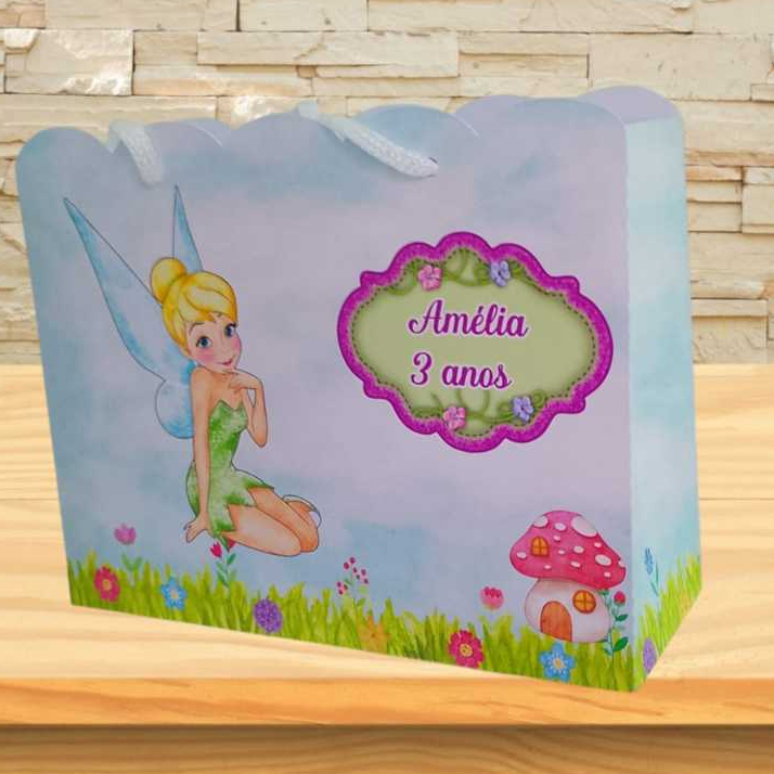 Sacolinha TINKER BEL SININHO Personalizado /Sacolinha / Lembrancinha /Mimos /Aniversario PEGUE E MONTE