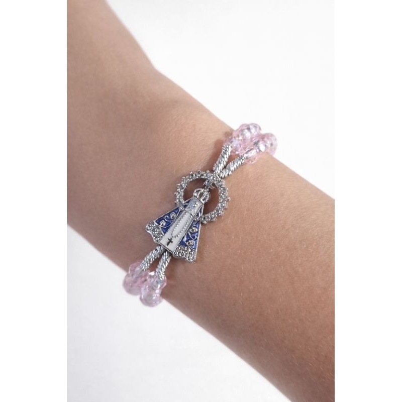 Terço De Pulso  Nossa Senhora Aparecida Resplendor em Oferta na Shopee