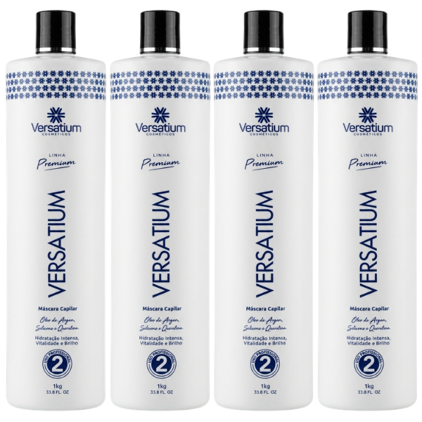 (Promoção compre 3 e ganhe 1) Combo 4 Versatium Sem Formol 100% Liso 1 Litro