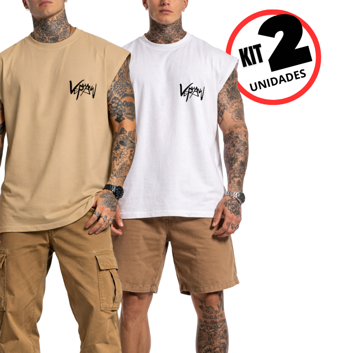 Kit 2 Regatas Oversized Camiseta Academia Veraw Treino Maromba Academia