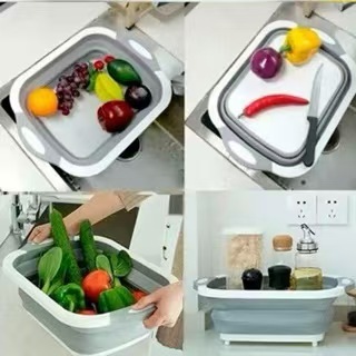 Bacia Retrátil e Tábua de Corte Muito Útil Fácil de Guardar