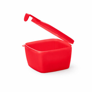 Tupperware Conserva Metade Quadrado 600ml - Vermelho