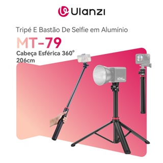 ULANZI MT-79 Tripé Extensível em Alumínio, 206cm com Cabeça Esférica 360° e Rosca 1/4" em Oferta na Shopee