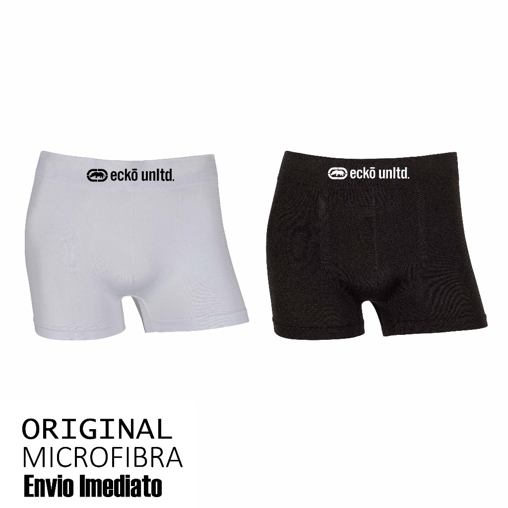 Kit 2 cuecas boxer Ecko Original Sem Costura Microfibra