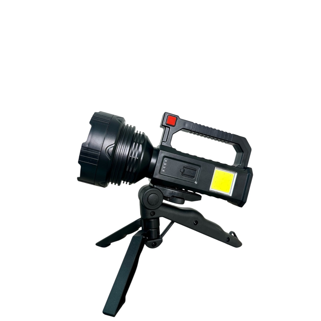 Lanterna De Led Holofote Para Pesca Camping Sítio Fazenda Com 4 m odos de Luz Recarregável Usb