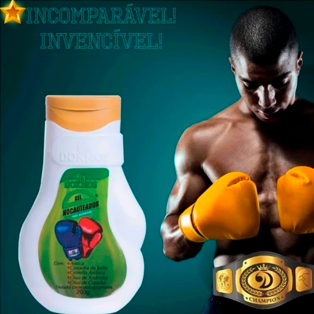 GEL DE MASSAGEM PARA DORES NOCAUTEADOR 200g  DOKMOS 100% ORIGINAL em Oferta na Shopee
