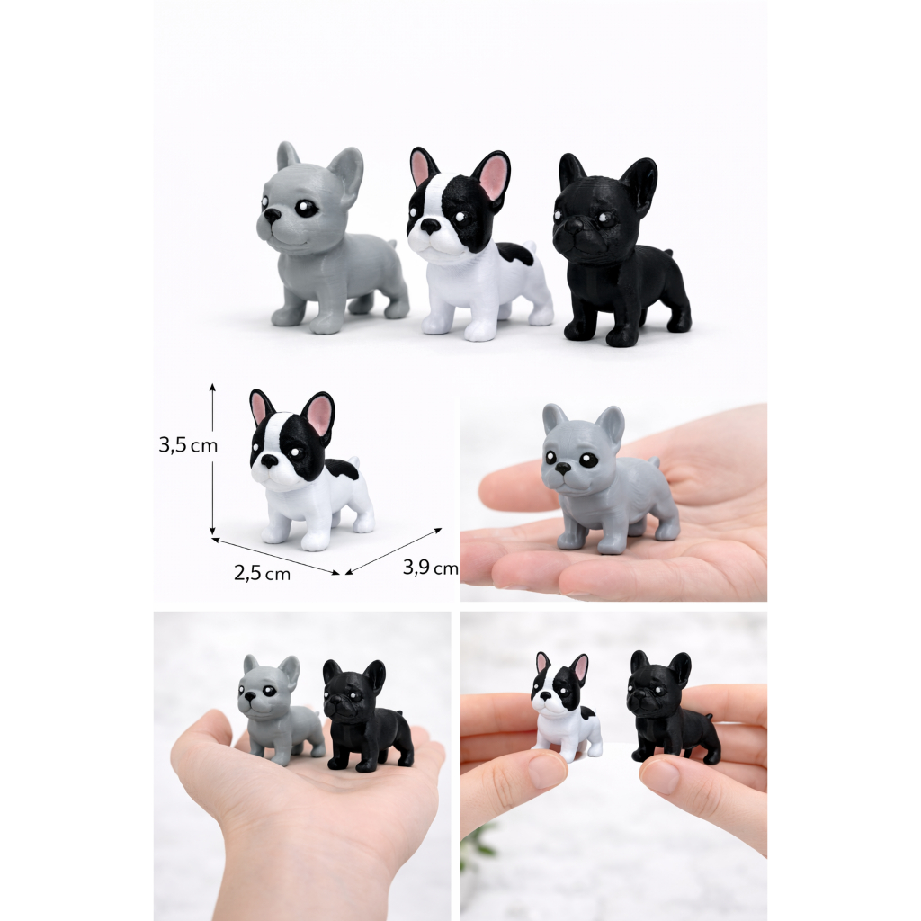Bulldog - Bulldog Francês - Cachorro - Mini Pets Colecionáveis em Oferta na Shopee