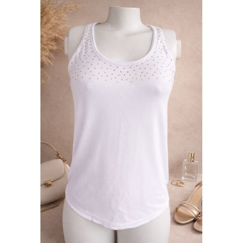 blusa branca básica viscose tamanho m