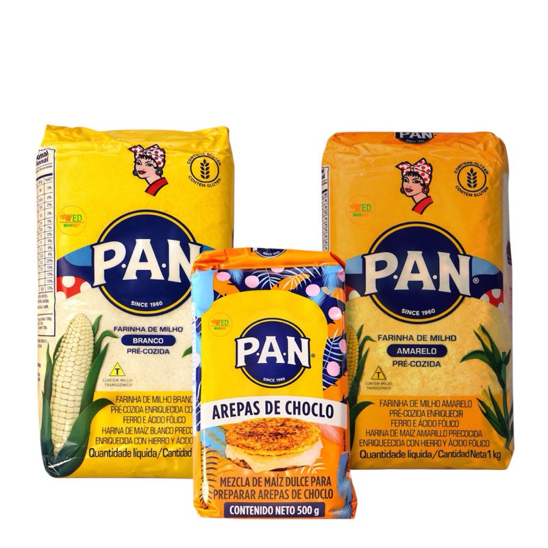 Harina PAN farinha de milho branco, harina PAN pre-cozida enriquecida 1kg
