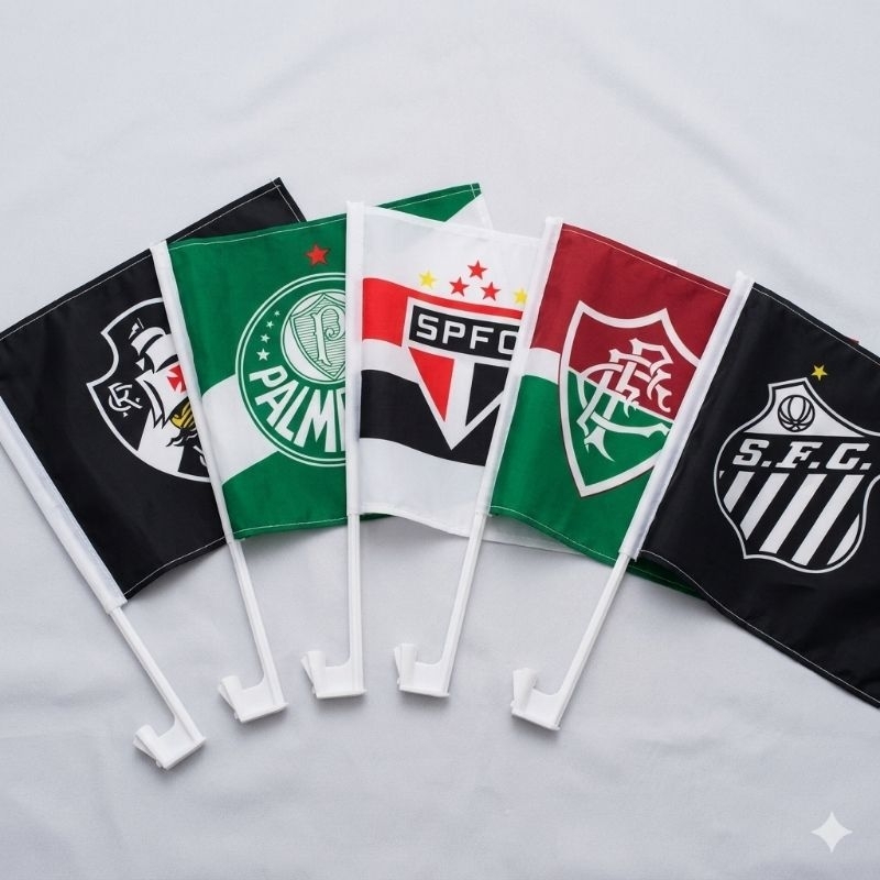 Bandeira de Time São Paulo Palmeiras Santos fluminense Vasco