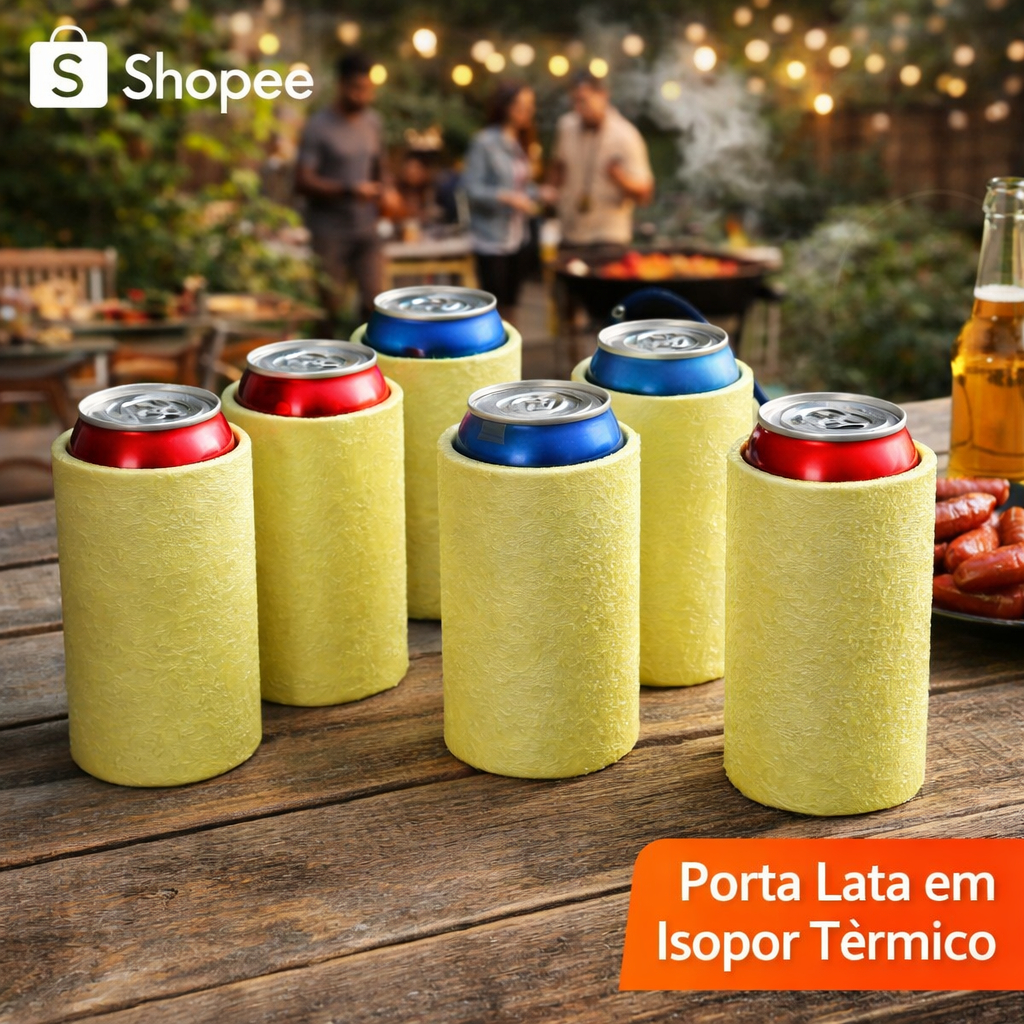 Kit 10 Porta Latao Isopor térmico Camisinha cerveja ou refrigerante 473 e 550ml