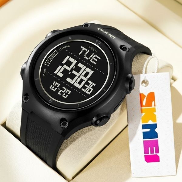Relógio Masculino Skmei Digital 2161, Original, Resistente a Agua 5atm, com Timer, 2 Horários, 1 Ano de Garantia