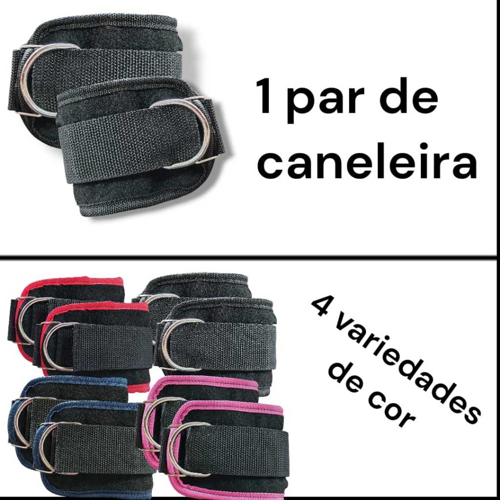Tornozeleira Alça Para Cross Over Glúteo (par) Puxador Resistente e confortavel