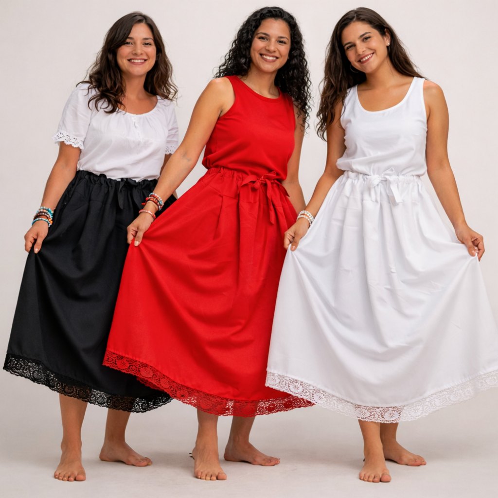 Saia Umbamda Com 3 ou 2.30 Metros de Roda 90cm Altura Luxo Com Renda em Oferta na Shopee