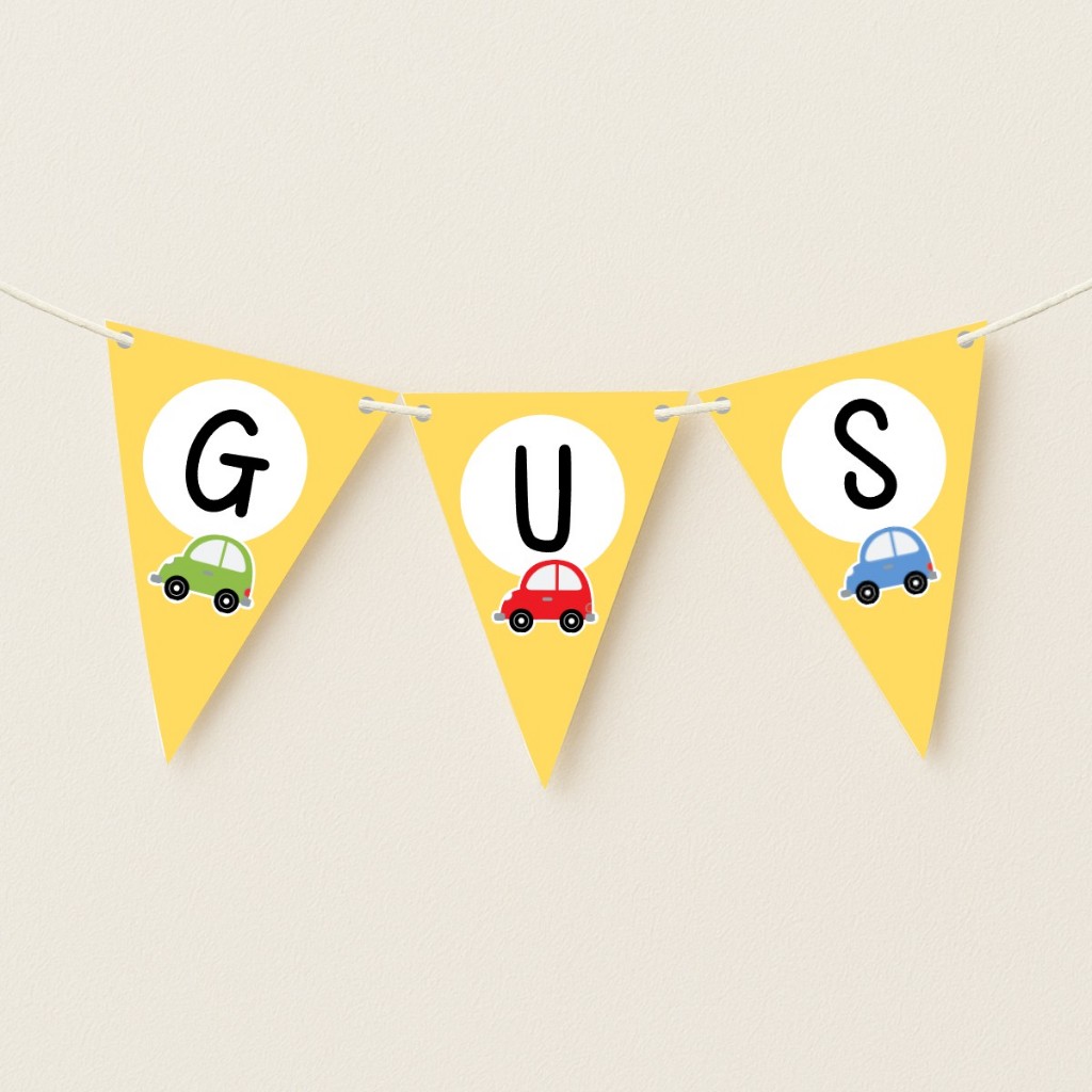 Bandeirola Personalizada com Nome Fusca Carrinhos Coloridos em Oferta na Shopee