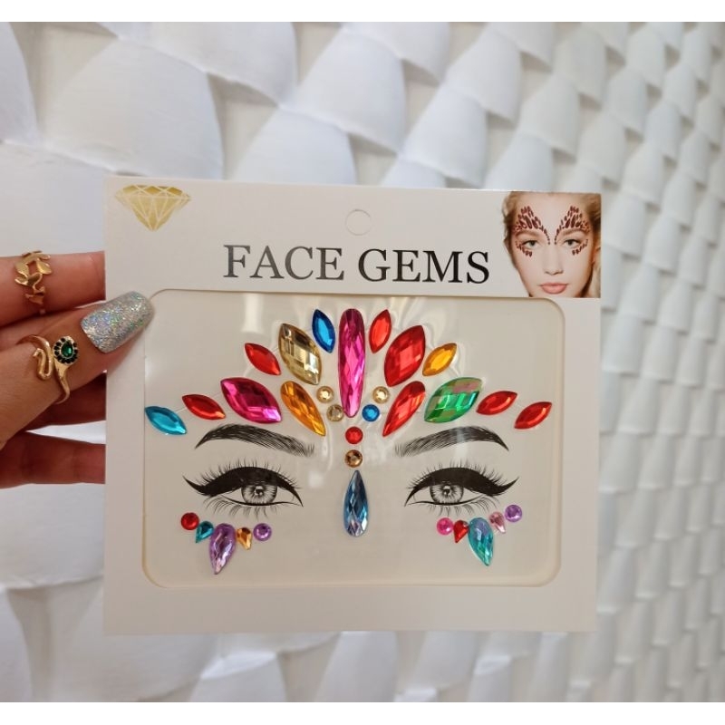 Bindi de Pedraria – Rosto e Corpo ou Potinho de Glitter Flocado | Carnaval Rave Festival Lolapalloza