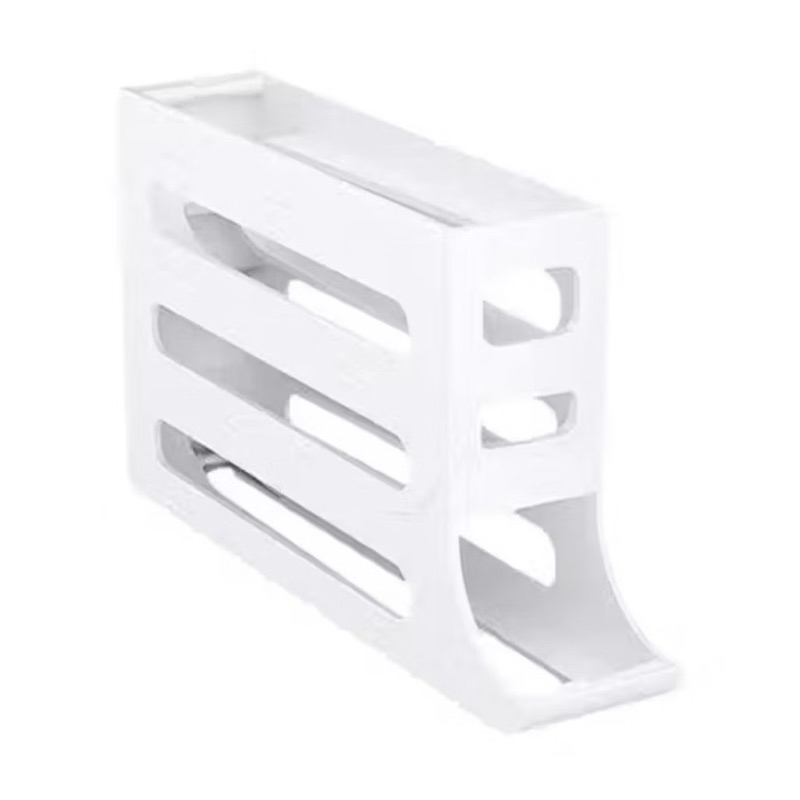 Organizador de Ovos para Geladeira em Plástico Suporte Rolante 4 Andares 20 a 30 Unidades