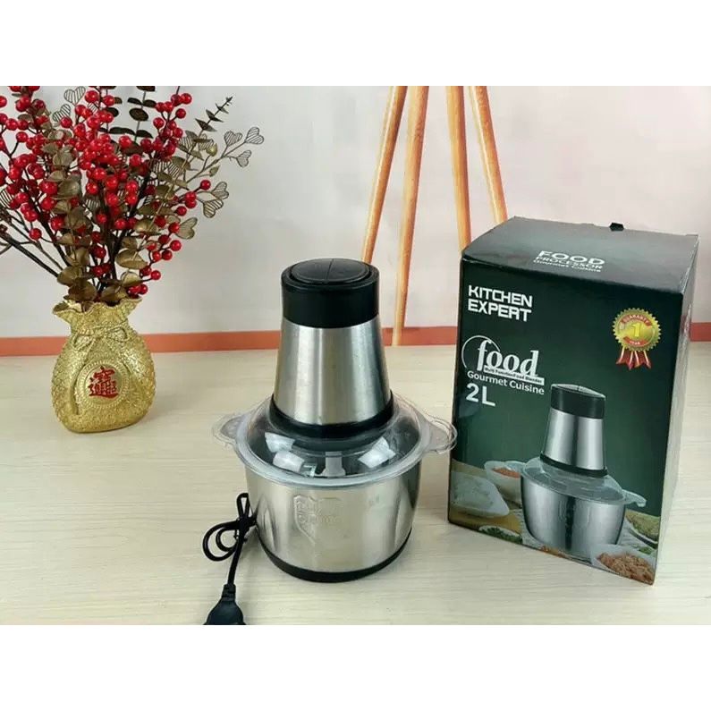 Processador de alimentos liquidificador de 2 litro tampa temperada, Aço moedor preto-110V-220V
